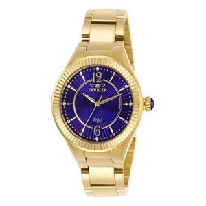 $895 MSRP- Invicta Womens Angel Blue Dial Gold Tone Quartz - No Box and Papers